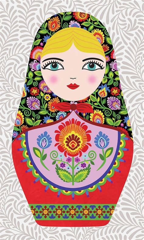 Irina The Russian Matryoshka Doll With Floral Pattern And Etsy In