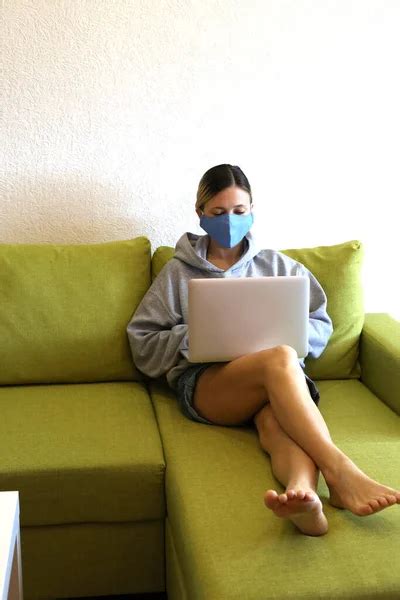 Woman Working From Home Stay At Home Concept Covid 19 Quarantine