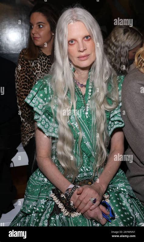 Kristen Mcmenamy On The Front Row During The Erdem Show At The London