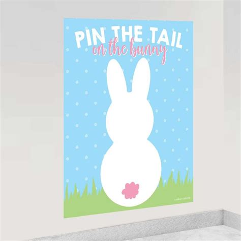 Easter Pin The Tail On The Bunny Game Template Pin The Tail Etsy New