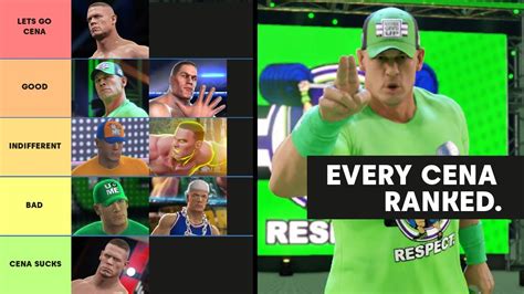 Ranking Every Wwe Games John Cena Model From Worst To Best Youtube