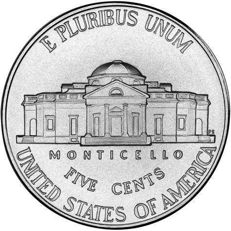 5 Cents Jefferson Nickel 2nd Portrait Return To Monticello