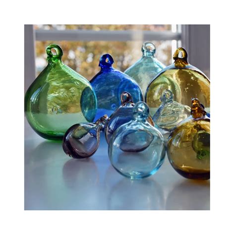 8 Blue Large Decorative Baubles Made Of Syrian Blown Glass Etsy