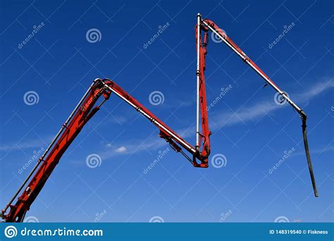Construction Site With Wet Mud Concrete Being Supplied Stock Photo