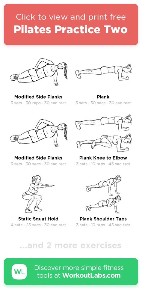 Pilates Practice Two Click To View And Print This Illustrated
