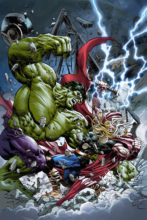 Make Mine Marvel Hulk And Thor By Mike Deodato