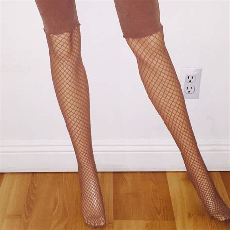 Off D L Accessories Tan Fishnet Stockings Sexy Cute Never