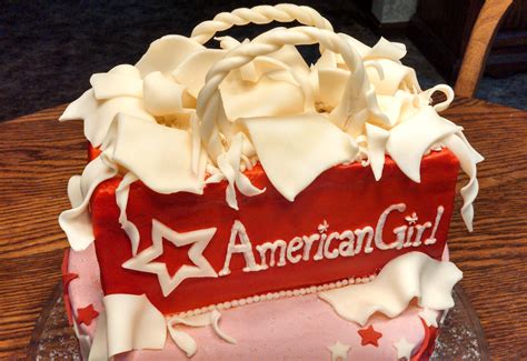 american girl shopping bag cake