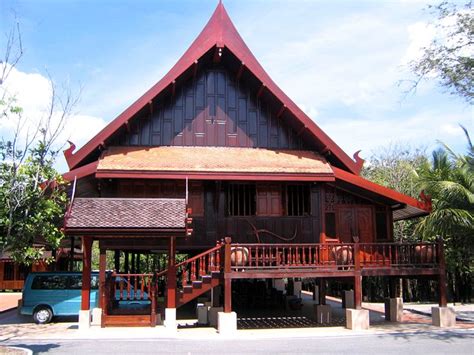 A Traditional Wooden Thai House Built On Stilts In Amphoe Bo Rai Trat