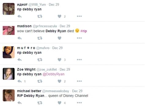 Disney Star Debby Ryan Forced To Confirm Shes Still Alive After Twitter Death Reports Daily