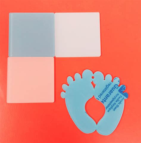 Frosted Coloured Acrylic Joined Baby Feet Wc1859 Woodform Crafts