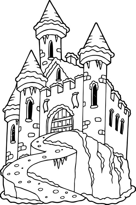 Dragon And Castle Coloring Pages At Free Printable
