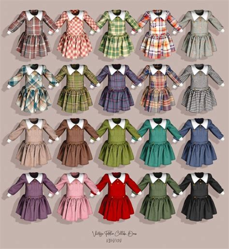Vintage Toddler Collab Dress At Rimings Sims 4 Updates