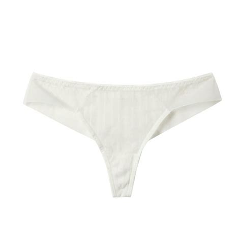 Taiaojing Womens Cotton Thong Underpants Patchwork Color Bikini Solid Knickers Underwear
