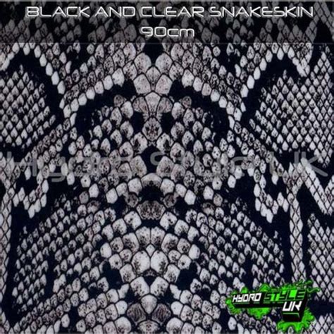 Black And Clear Snake Skin Hydrographics Film Hydro Style Uk