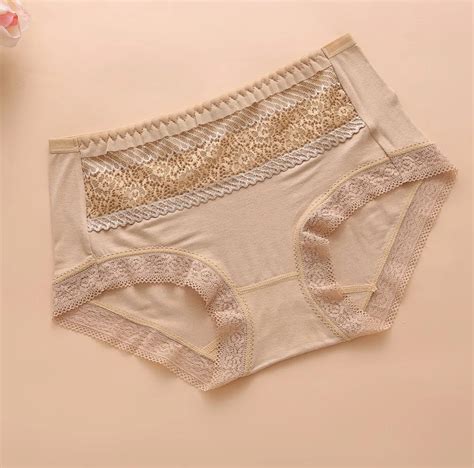 sexy lace underwear women briefs shorts bamboo fiber middle waist panties for woman calcinhas 6