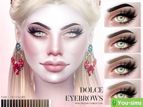 Скачать Брови Dolce от Pralinesims к Sims 4 You Sims