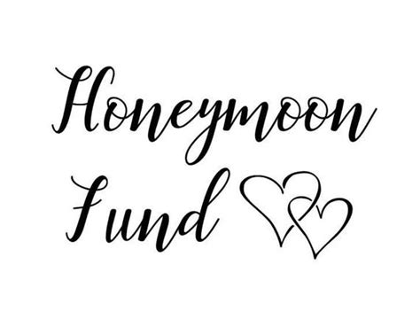 Honeymoon Fund Script Decal Wedding Fund Decal Honeymoon Jar Etsy