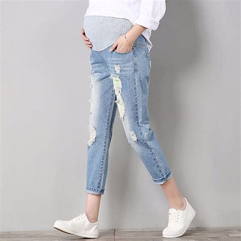 Jeans Maternity Pants For Pregnant Women Clothes Trousers Nursing Prop