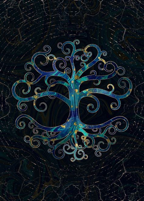 Tree Of Life Poster Picture Metal Print Paint By Lioudmila Perry