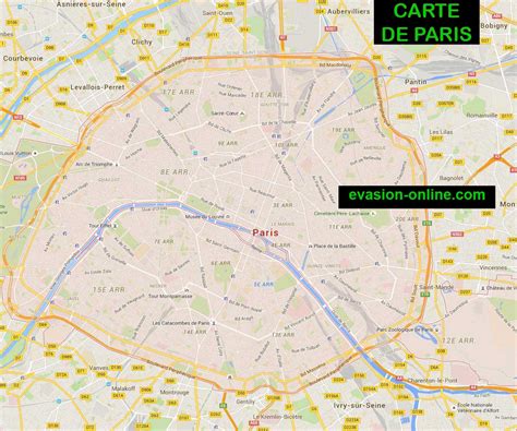 Carte De Paris Vacances Arts Guides Voyages