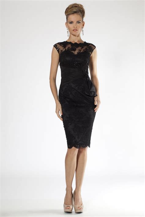 Black Lace Cocktail Dress Picture Collection Dressedupgirl Com