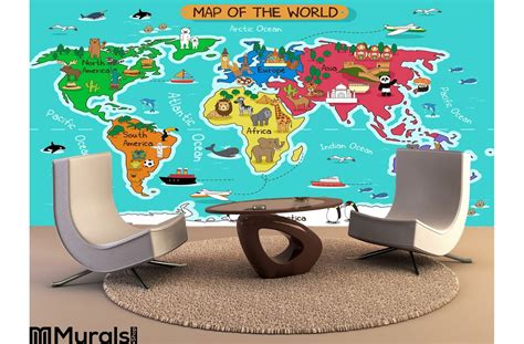 Map Of The World Wall Mural