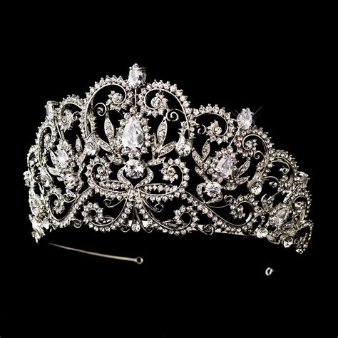 3 12 Tall Wedding And Quinceanera Tiara In Silver Or Gold Sale