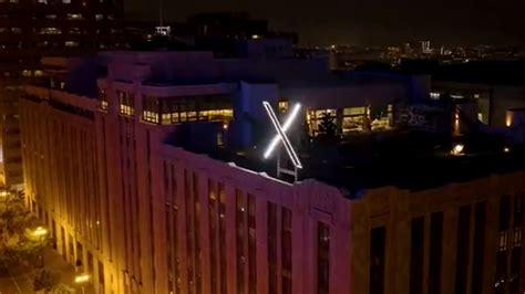 Elon Musks Big X Sign Removed From Twitter Roof After Residents