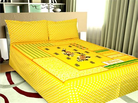 Pure Cotton Embroidered Double Bed Sheet By Om Sai Trading Company Pure Cotton Embroidered