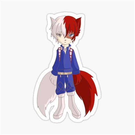 Todoroki Twintail Fox Sticker For Sale By Caranya01 Redbubble