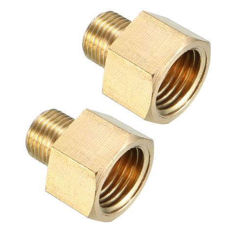 Brass Pipe Fitting Adapter 18 Pt Male X 14 Pt Female Coupling 2pcs