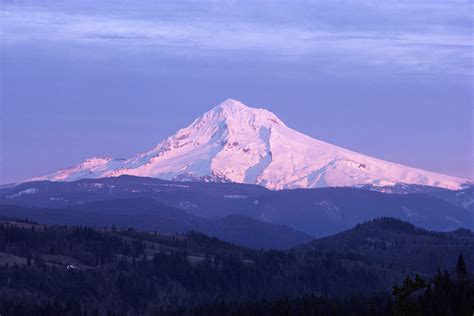 Landscape Of Mount Hood At Sunrise In Oregon Image Free Stock Photo