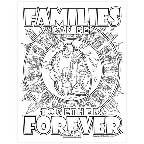 Families Can Be Together Forever Coloring Page Printable Doctrine