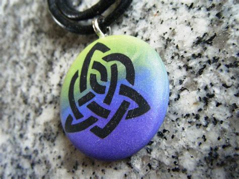 Celtic Symbol For Sisterhood Hand Carved On A Polymer Clay Etsy