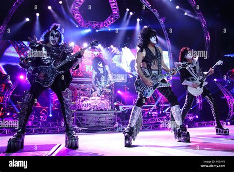 Kiss Performing Live On Stage At The Brisbane Entertainment Centre