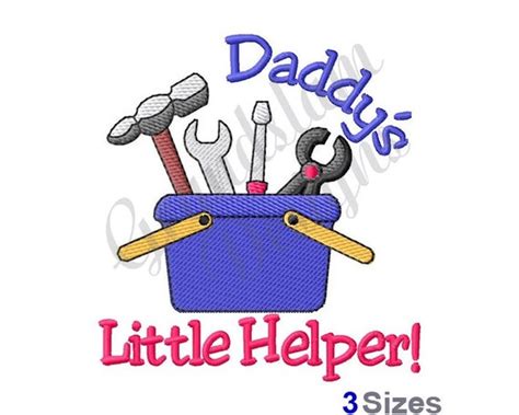 Daddys Little Helper Machine Embroidery Design Embroidery Etsy