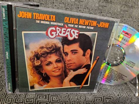 Grease Movie Soundtrack Cd John Travolta Olivia Newton Etsy