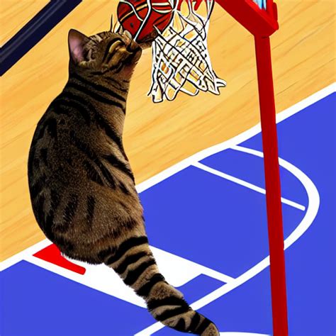 Prompthunt Cat Dunking A Basketball By Kael Ngu 4k