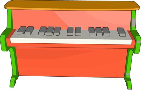 Red Piano Toy Illustration Vector On White Background Illustration