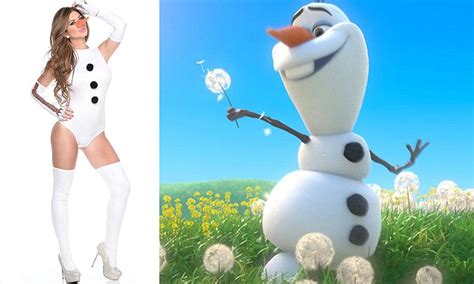 Racy Halloween Costumes Inspired By Frozens Olaf And Elsa Daily Mail