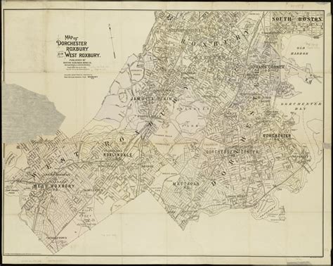 map of dorchester roxbury and west roxbury digital commonwealth