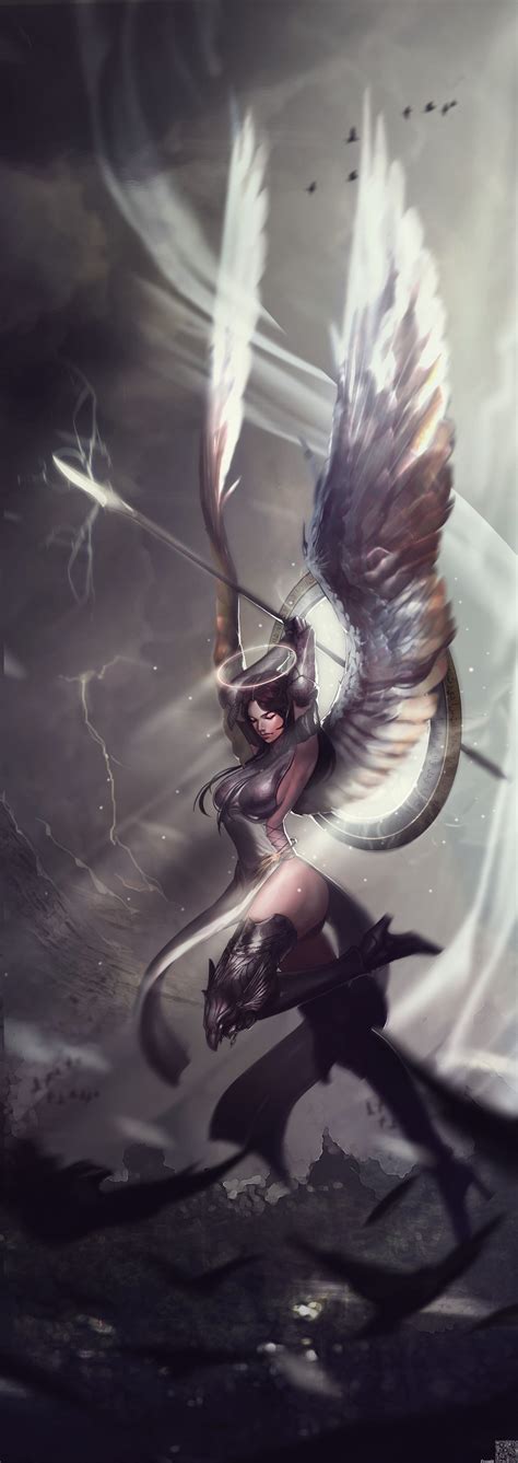 Artstation Angel Young Yun Kim Fantasy Warrior Angel Warrior