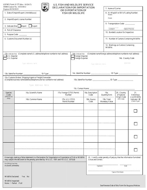 Fws Form 3 177 Fill Out Sign Online And Download Fillable Pdf