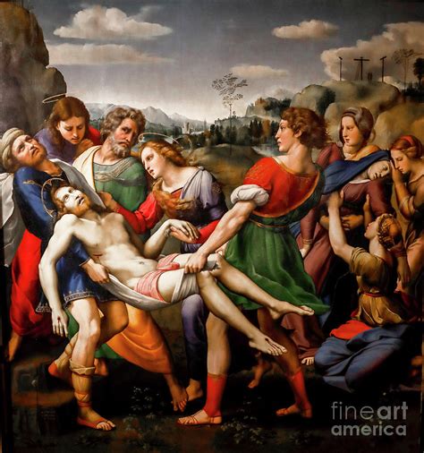 Deposition 1507 Oil On Panel Painting By Raphael Raffaello Sanzio Of