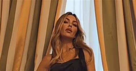 Abbey Clancy Puts On Leggy Display In Thigh Split Gown After Peter