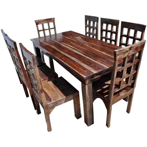 The rustic dining room sets style triumphs in decoration. Portland Rustic Furniture Extendable Dining Room Table & Chair Set