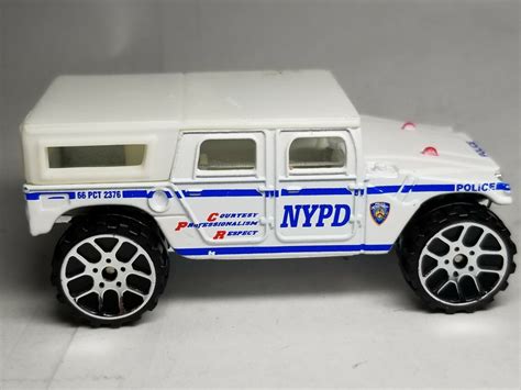 2004 Nypd New York Police Dept Emergency Humvee Hummer Diecast White 1