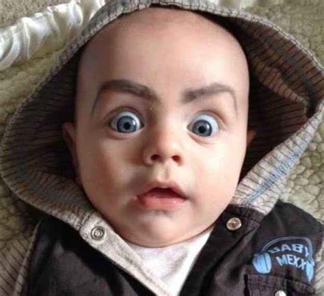 The Dad Who Got Hours Of Enjoyment From Drawing Eyebrows On His Baby