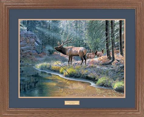 jim kasper framed open edition print crossing bear canyon elk jim kasper